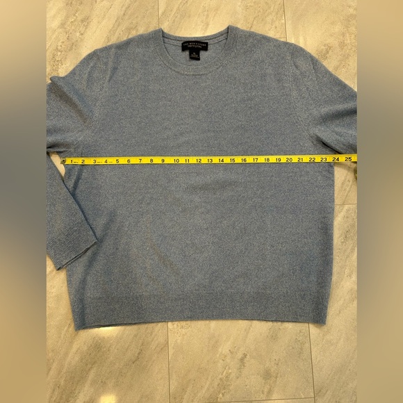 Bloomingdale’s 100% Cashmere Crewneck Sweater in Sky Blue Size XL - Picture 5 of 5